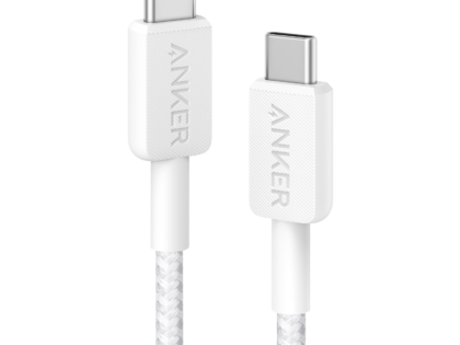 Anker 322 USB-C to USB-C Cable (3ft, 60W, Braided) White