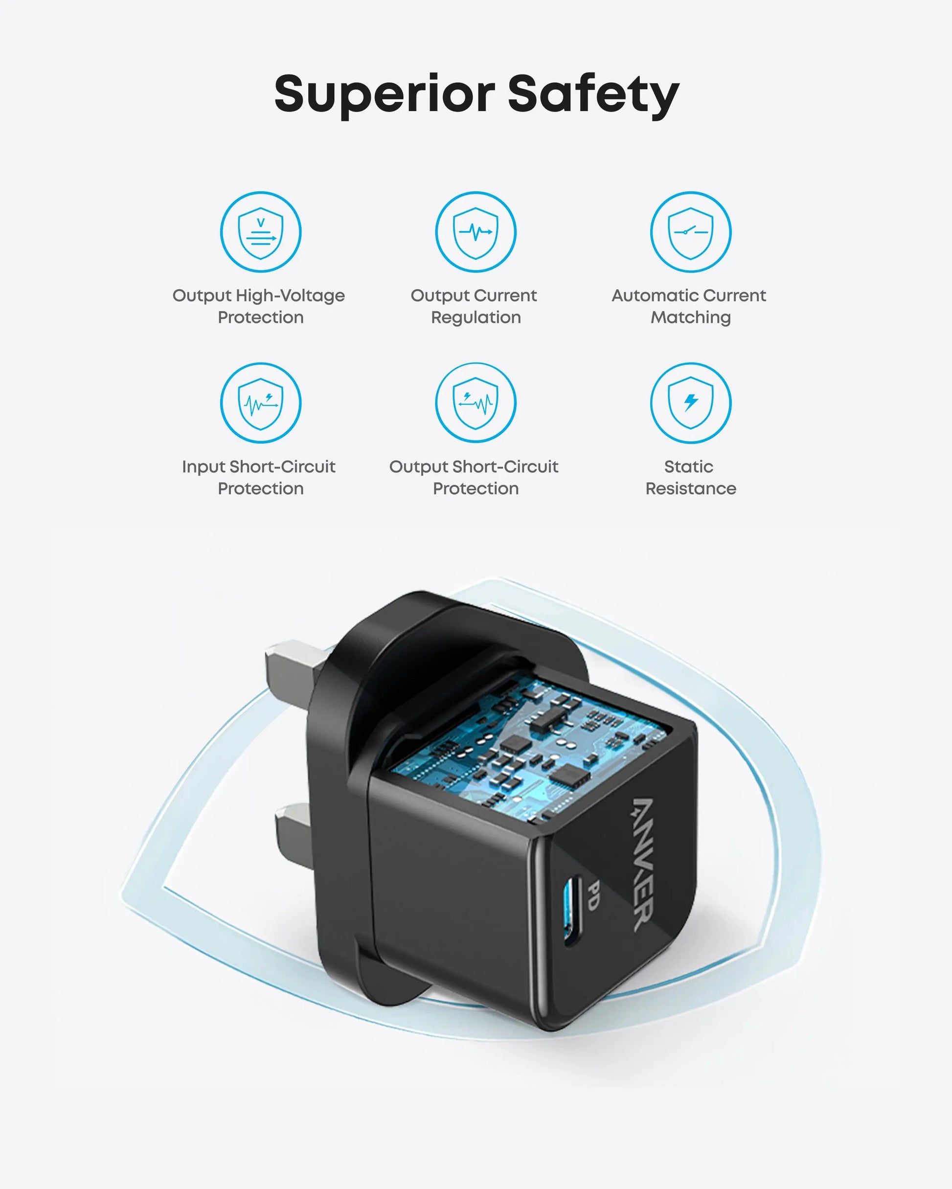 Anker PowerPort III 20W Cube Black 3 Anker PowerPort III 20W Cube Black - Image 3
