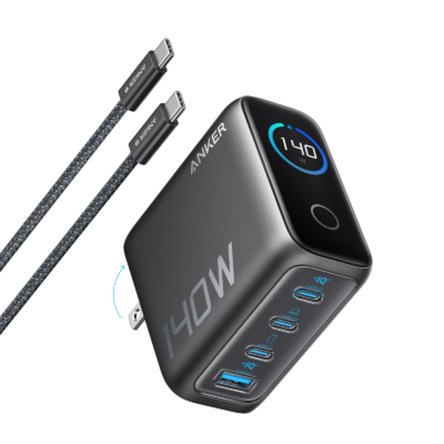 Anker Charger (140W, 4 Ports, GaNPrime) Dark Gray