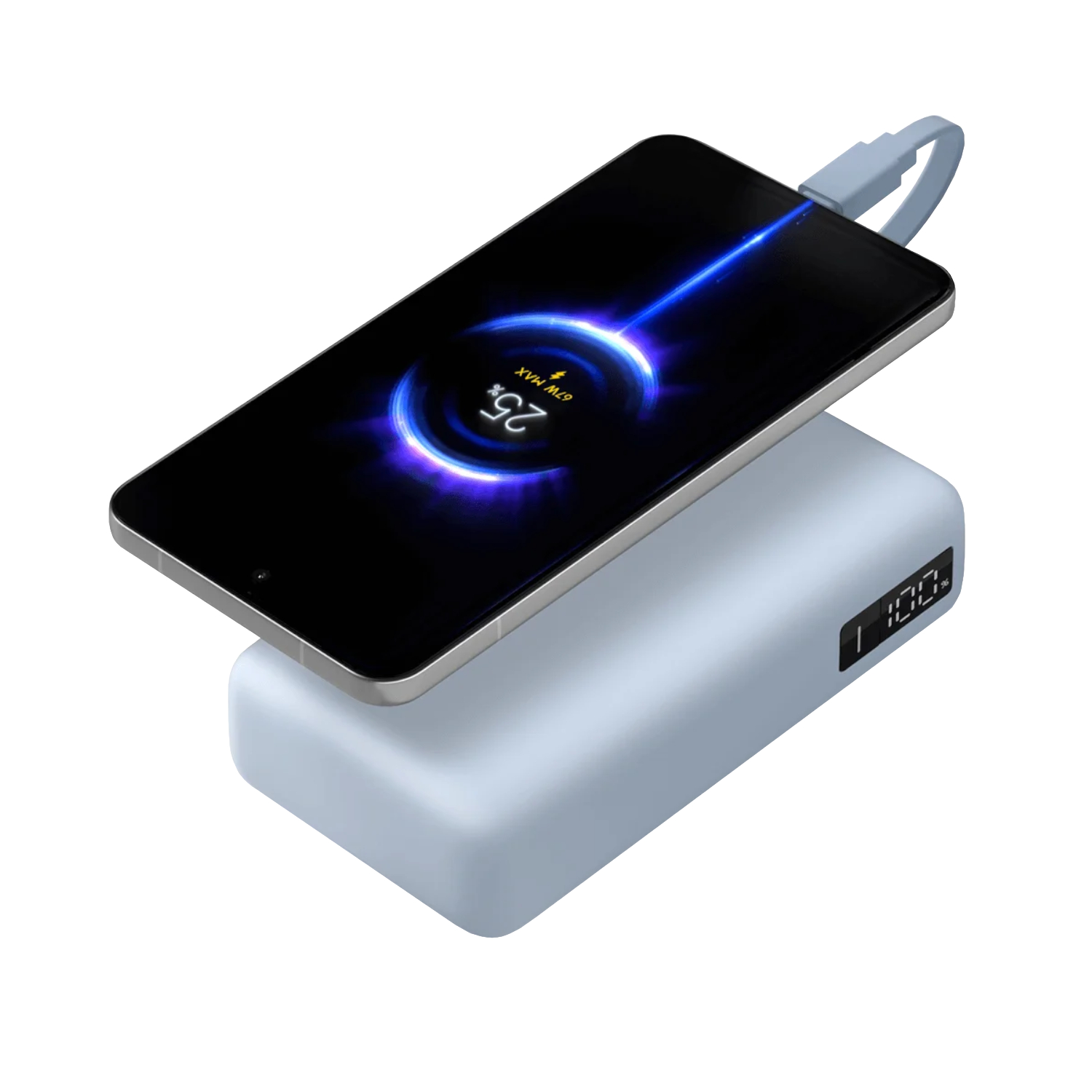 Xiaomi 67W Power Bank 20000mAh Integrated Cable Ice Blue 3 Xiaomi 67W Power Bank 20000mAh Integrated Cable Ice Blue - Image 3