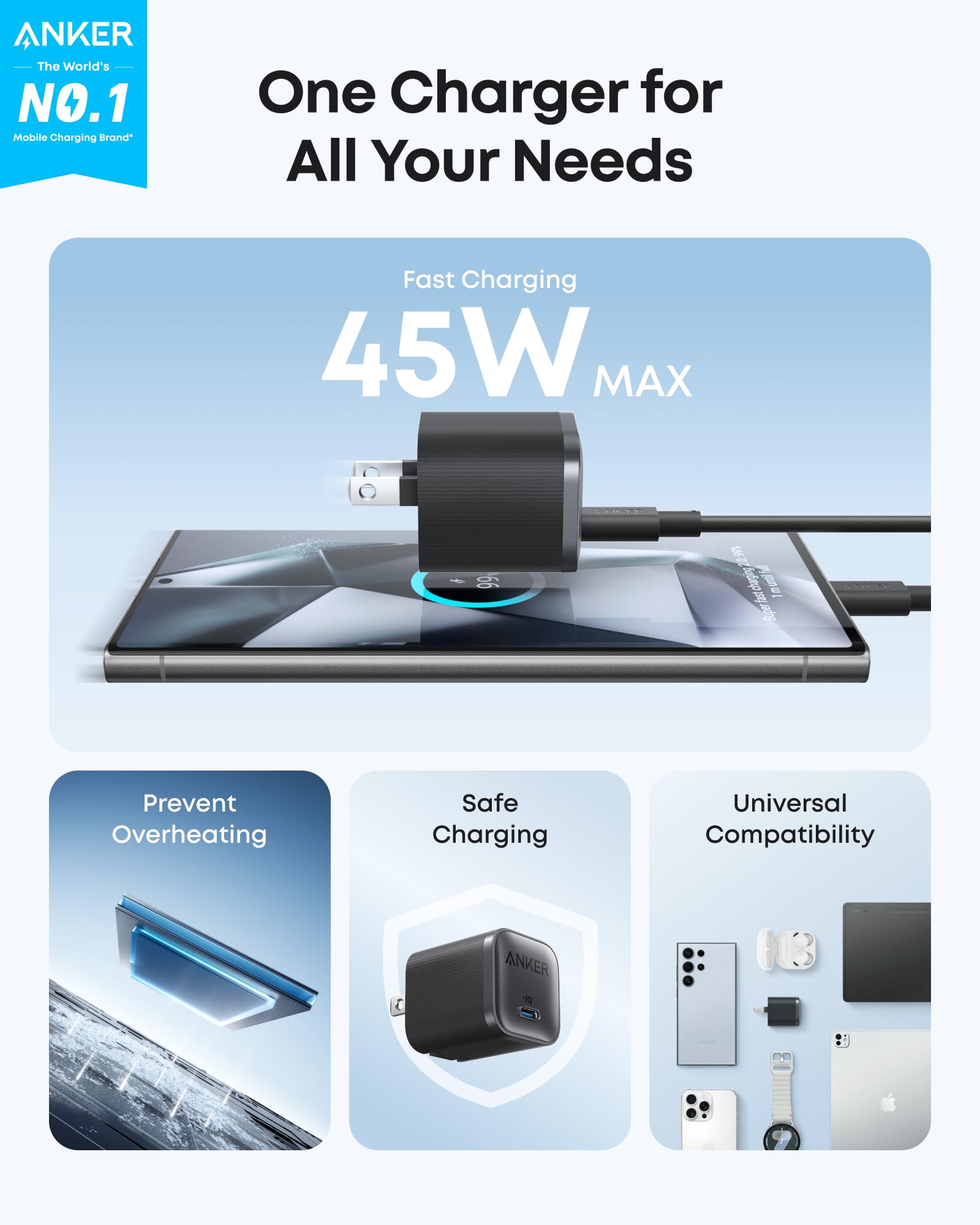 Anker Nano Charger (45W) Black 2 Anker Nano Charger (45W) Black - Image 2