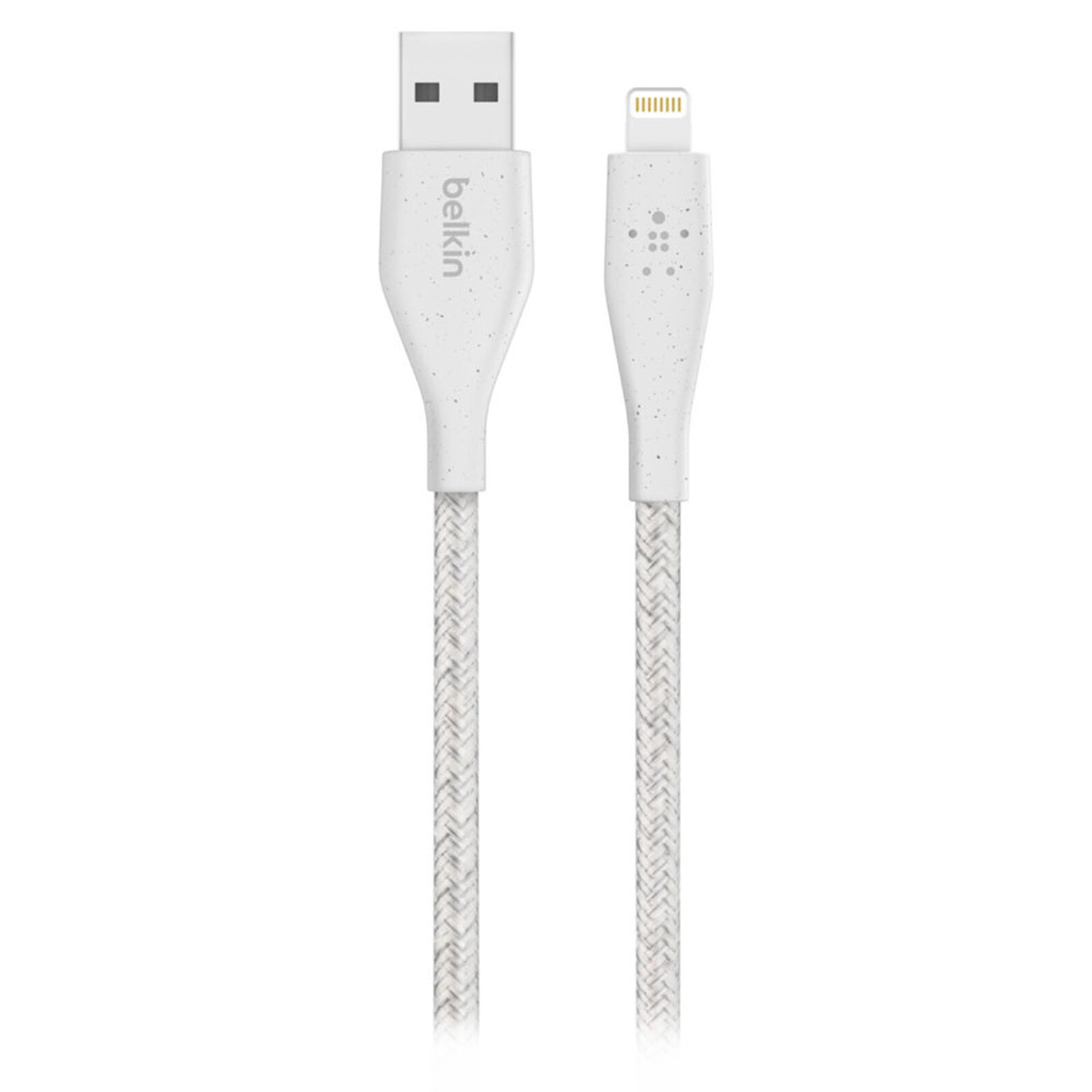 Belkin DuraTek Plus Lightning to USB-A Cable with Strap 1M White 2 Belkin DuraTek Plus Lightning to USB-A Cable with Strap 1M White - Image 2