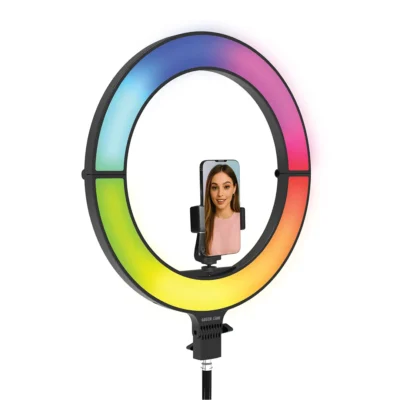 Green Lion 18-Inch Foldable Ring Light Black