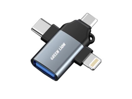 Green Lion 3 in 1 OTG (Lightning/Micro/Type-C) Gray