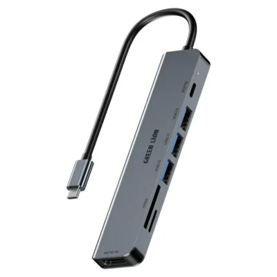 Green Lion 7 in 1 USB-C Hub Gray