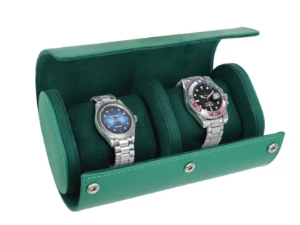 Green Lion Duo Watch Roll Case Green