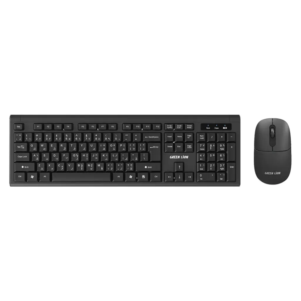 Green Lion GKM-200 Wireless Combo Keyboard and Mouse Black 1 Green Lion GKM-200 Wireless Combo Keyboard and Mouse Black