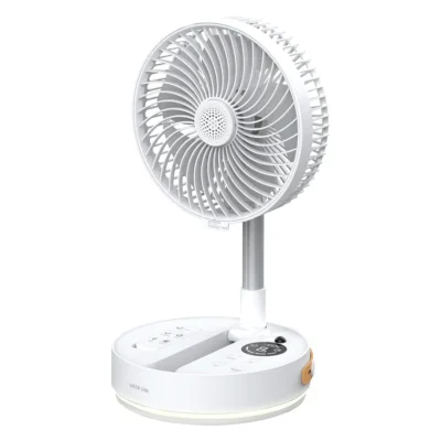 Green Lion Rovio 8" Folding Fan White
