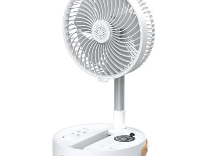 Green Lion Rovio 8" Folding Fan White