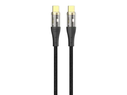 Green Lion Transparent Cable USB-C to USB-C Braided Black