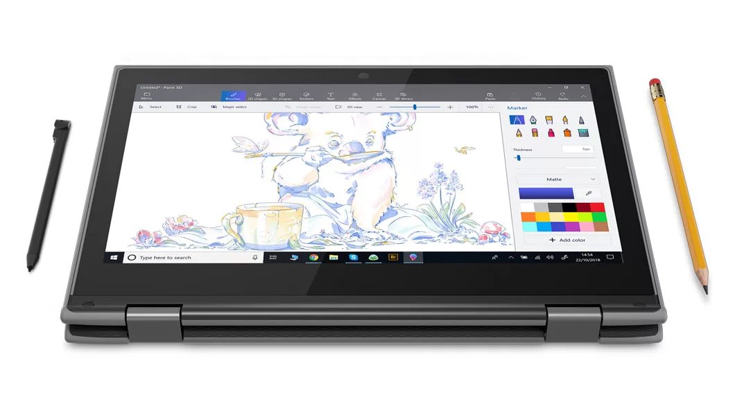 Lenovo 300e Intel Celeron 4GB RAM 64GB Storage 11.6" Touchscreen (Grade A) 2 Lenovo 300e Intel Celeron 4GB RAM 64GB Storage 11.6" Touchscreen (Grade A) - Image 2