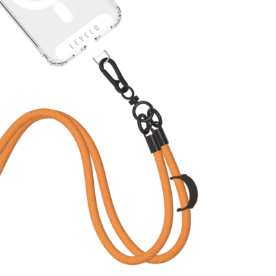 Levelo Everly Phone Crossbody Lanyard Carrot Orange
