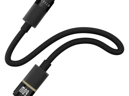 Levelo Luno Type-C to Type-C 60W 1M Silicone LED Cable Black