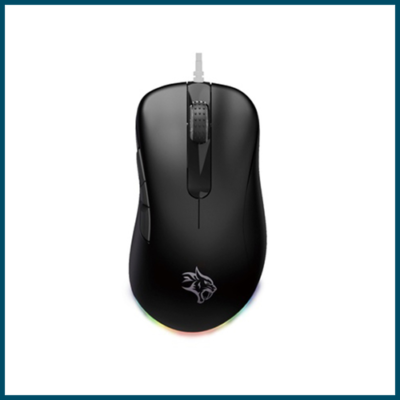 Porodo Gaming BlackHawk Wired Mouse 3389 with TTC Switch Black