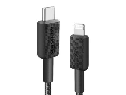 Anker 322 USB-C to Lightning Cable (3ft Braided) Black