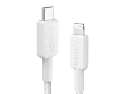 Anker 322 USB-C to Lightning Cable (3ft Braided) White