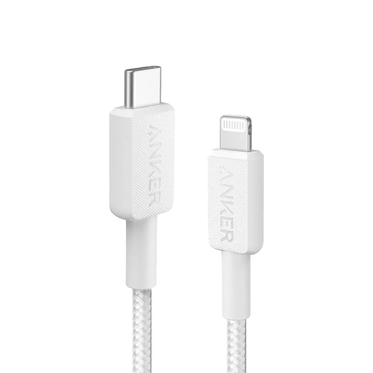 Anker 322 USB-C to Lightning Cable (3ft Braided) White 1 Anker 322 USB-C to Lightning Cable (3ft Braided) White