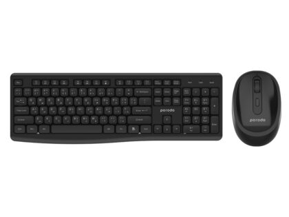 Porodo Dual Mode Wireless 2.4G BT Keyboard with Mouse Black