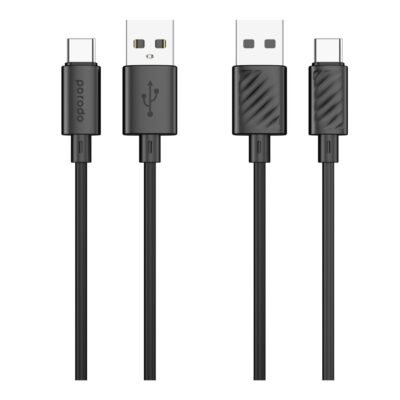 Porodo USB A to C PVC Cable 1.2m Black