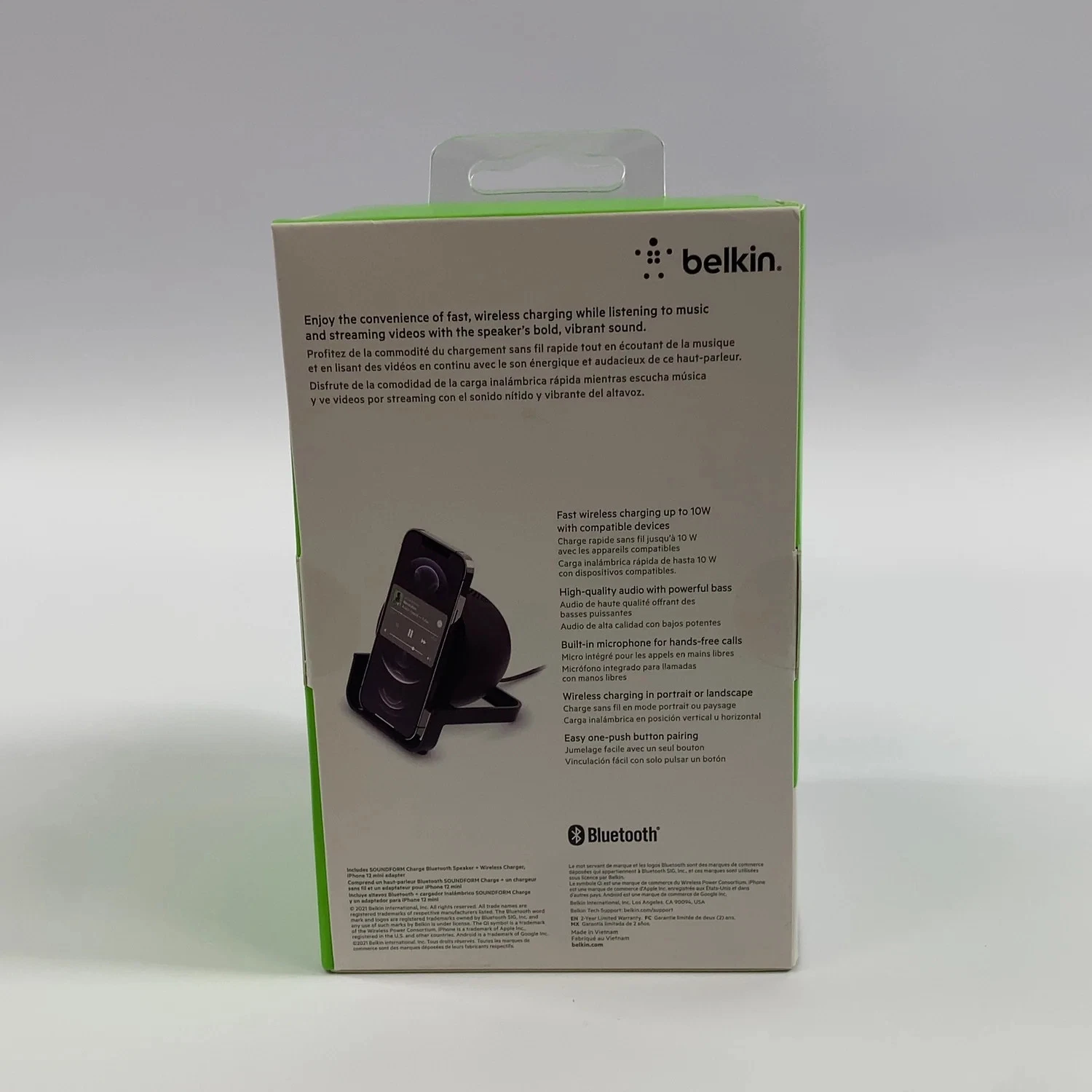 Belkin Bluetooth Speaker + 10W Wireless Charger Black 2 Belkin Bluetooth Speaker + 10W Wireless Charger Black - Image 2