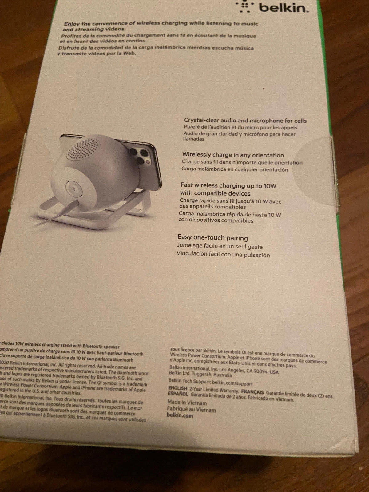 Belkin Bluetooth Speaker + 10W Wireless Charger White 2 Belkin Bluetooth Speaker + 10W Wireless Charger White - Image 2