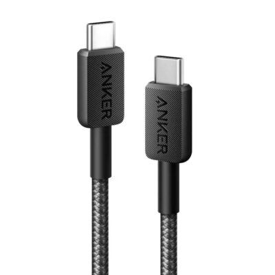 Anker 322 USB-C to USB-C Cable (3ft, 60W, Braided) Black