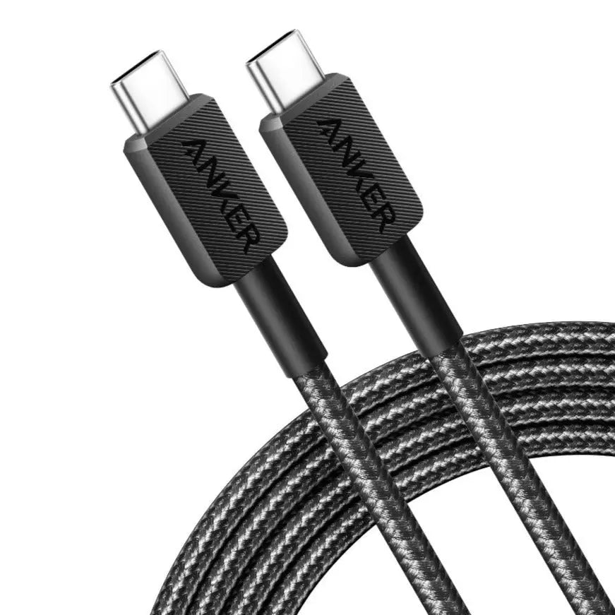 Anker 322 USB-C to USB-C Cable (6ft Braided) Black 1 Anker 322 USB-C to USB-C Cable (6ft Braided) Black