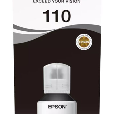 Epson 110 Ink Bottle 120ml XL Black, For Mono EcoTank (C13T03P14A)