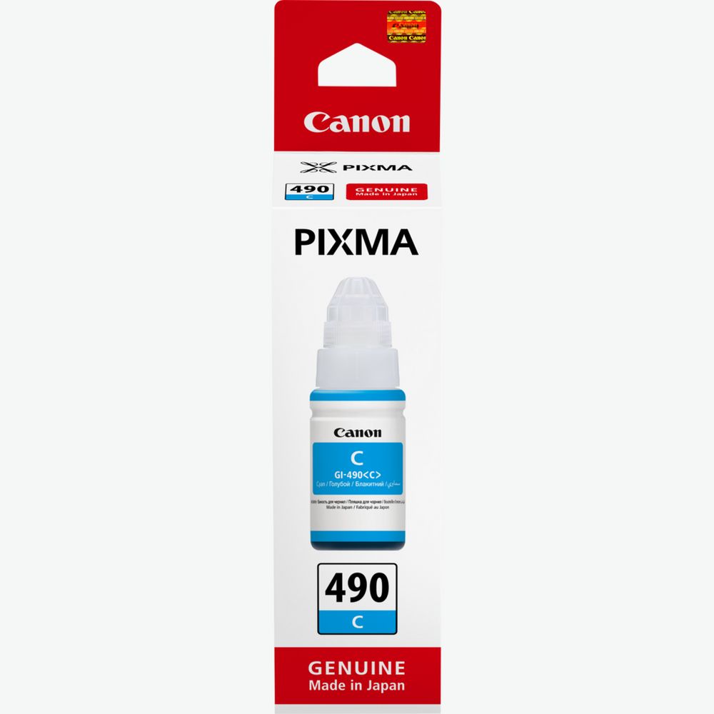 Canon Ink Bottle GI-490 Cyan 70ml (0664C001AA) 2 Canon Ink Bottle GI-490 Cyan 70ml (0664C001AA) - Image 2