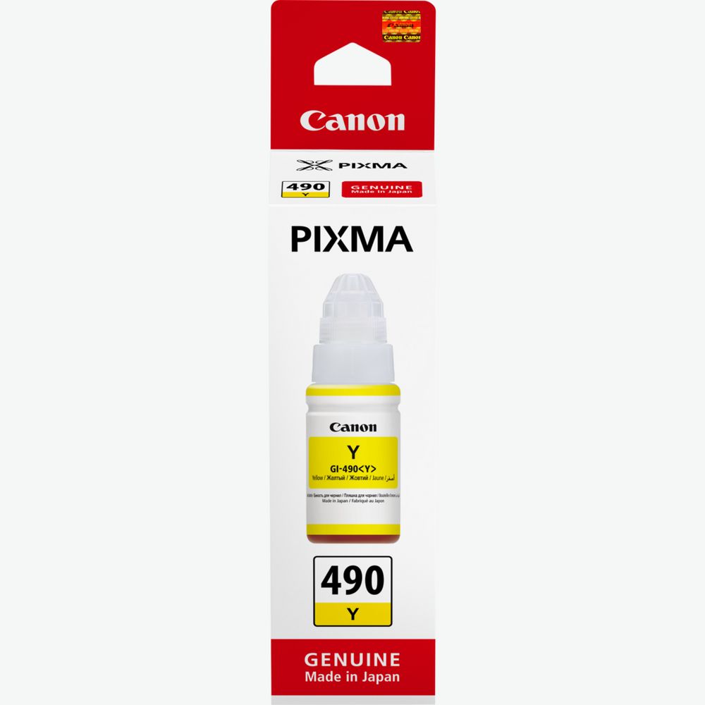 Canon Ink Bottle GI-490 Yellow 70ml (0666C001AA) 2 Canon Ink Bottle GI-490 Yellow 70ml (0666C001AA) - Image 2