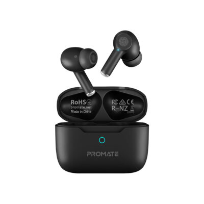 Promate ProPods High-Definition ANC TWS Earphones with IntelliTouch, 25 Hours Playback (PROPODS.BLACK)
