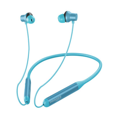 Promate Velcon High-Definition ANC Wireless Neckband Earphones, 35hrs Playback (VELCON.BLUE/BLACK/GREY)
