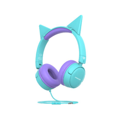 Promate Jewel HD Stereo KidSafe Wired Headset (JEWEL.AQUA/BUBBLEGUM)