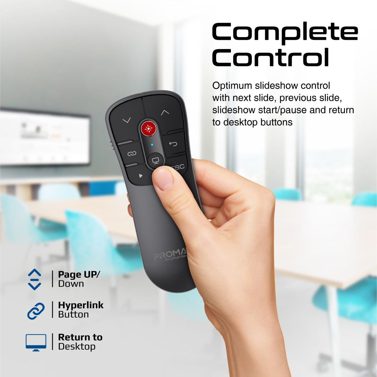 Promate ProPointer 2.4GHz Wireless Presenter with Laser Pointer (PROPOINTER) 4 Promate ProPointer 2.4GHz Wireless Presenter with Laser Pointer (PROPOINTER) - Image 4
