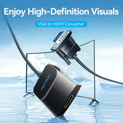 Vention VGA to HDMI Converter with Micro USB and Audio Port 0.15M Black
