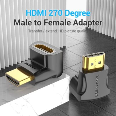 Vention HDMI 270 Degree Male to Female Adapter Black