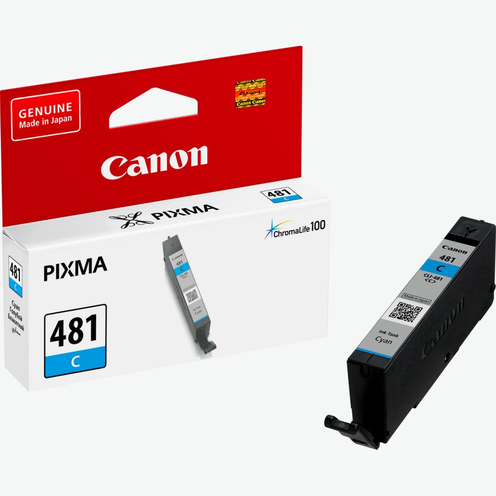 Canon CLI-481 Cyan Ink Cartridge (2098C001AA) 1 Canon CLI-481 Cyan Ink Cartridge (2098C001AA)