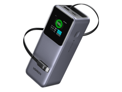 UGREEN PB726 20000mAh 165W Laptop Portable Power Bank with Retractable Cable - Black