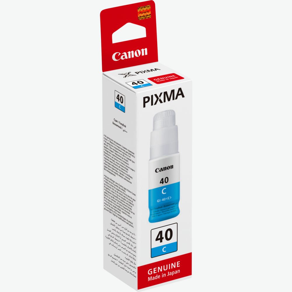 Canon Ink Bottle GI-40 Cyan (3400C001AA) 2 Canon Ink Bottle GI-40 Cyan (3400C001AA) - Image 2