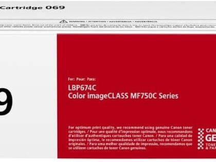 Canon 069 Cyan Toner Cartridge for MF752Cdw MF754Cdw LBP673Cdw Yield 1900 Pages (5093C002AA)