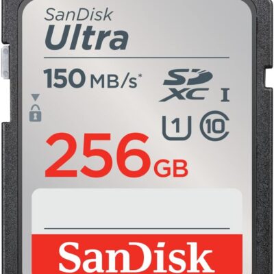 SanDisk Ultra UHS-I 256GB SD Card, 150MB/s, for DSLR and Mirrorless Cameras (SDSDUNC-256G-GN6IN)