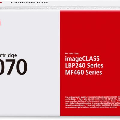 Canon 070 Black Toner Cartridge for LBP240 MF460 Series Yield 3000 Pages (5639C002AA)
