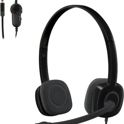 Logitech Stereo Headset H151 Black 3.5mm Jack (981-000589)