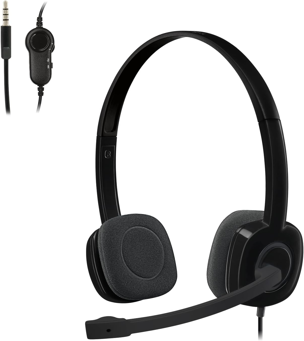 Logitech Stereo Headset H151 Black 3.5mm Jack (981-000589) 1 Logitech Stereo Headset H151 Black 3.5mm Jack (981-000589)