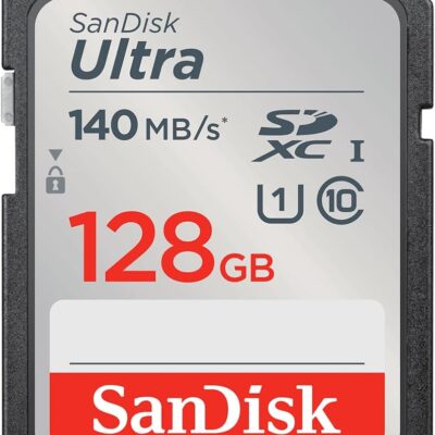 SanDisk 128GB Ultra SDXC UHS-I Memory Card, Up to 140MB/s (SDSDUNB-128G-GN6IN)