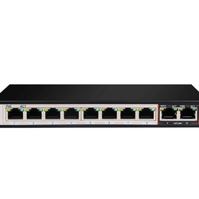 D-Link DGS-F1010P-E 250M 10-Port 1000Mbps Switch with 8 PoE Ports and 2 Uplink Ports