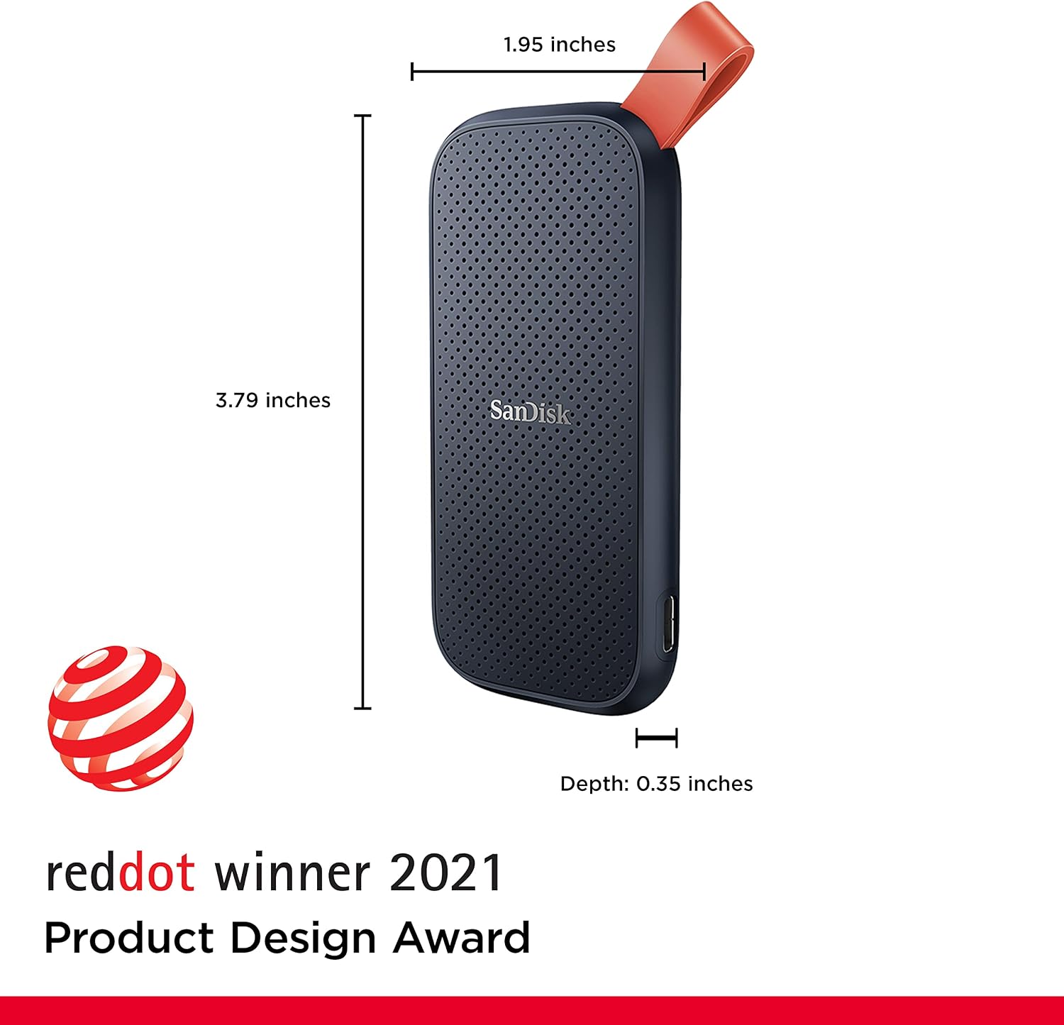 SanDisk E30 Portable External SSD 1TB (SDSSDE30-1T00-G26) 2 SanDisk E30 Portable External SSD 1TB (SDSSDE30-1T00-G26) - Image 2