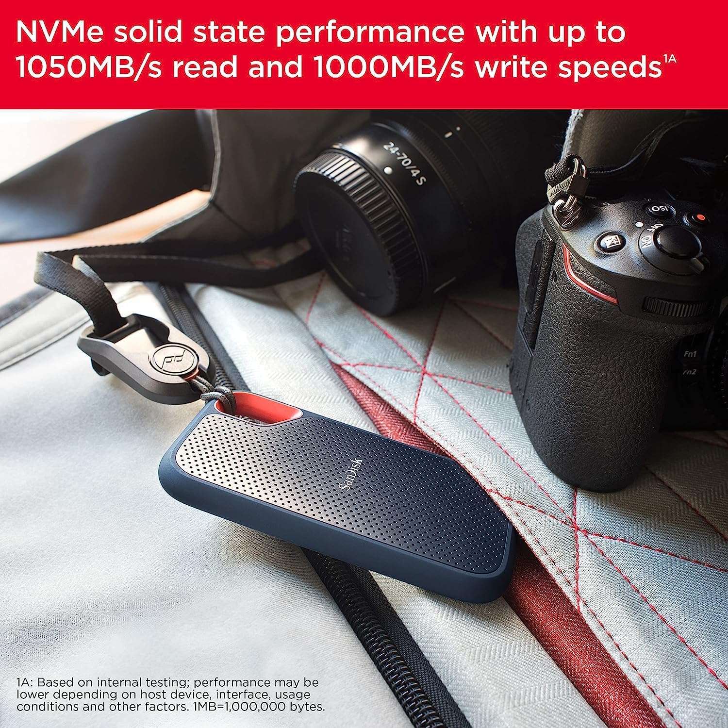 SanDisk E61 Extreme Portable External SSD 1TB (SDSSDE61-1T00-G25) 4 SanDisk E61 Extreme Portable External SSD 1TB (SDSSDE61-1T00-G25) - Image 4