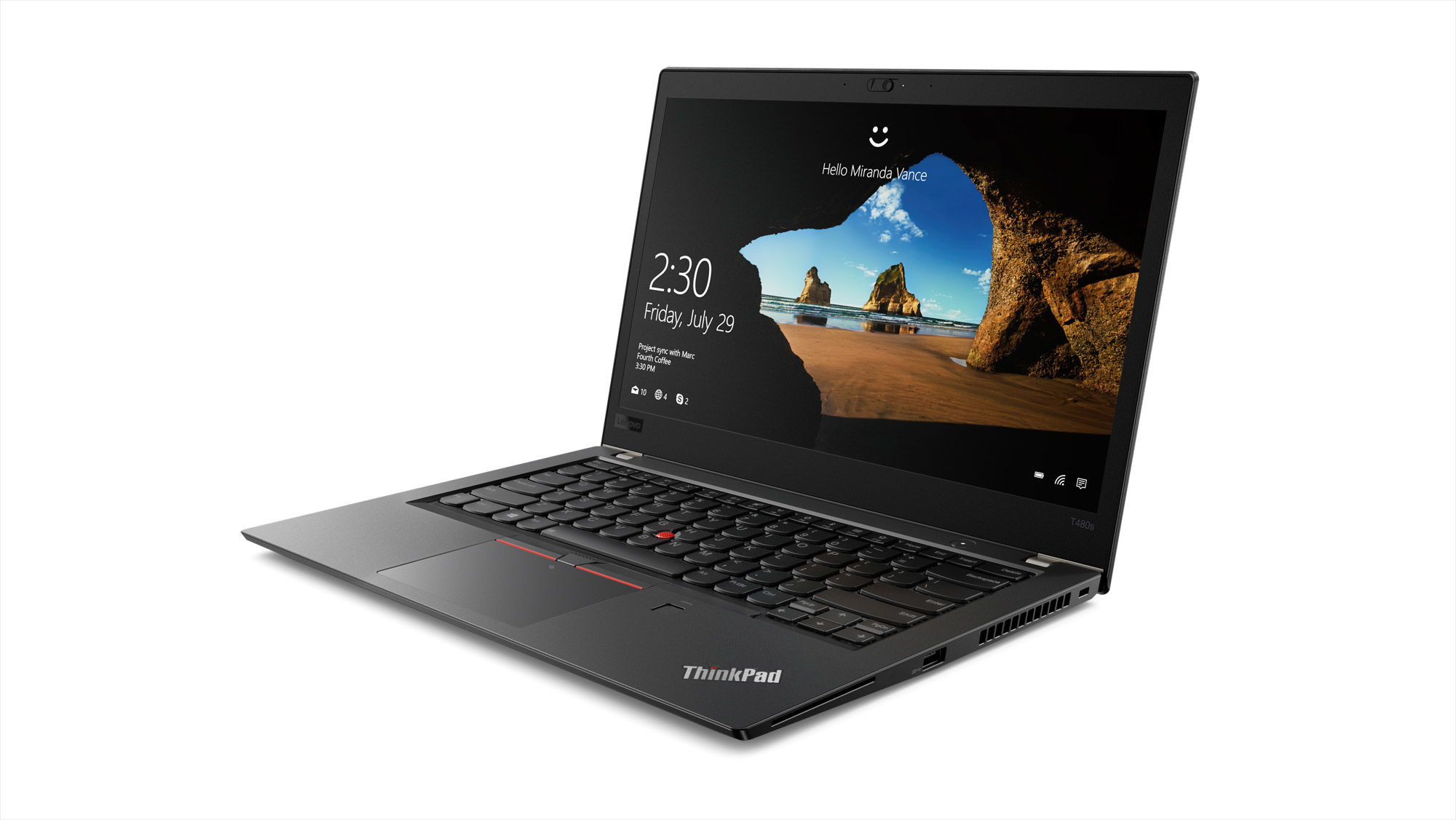 Lenovo ThinkPad T480S Core i7-8th Gen 8GB RAM 256GB SSD 14.0" Touch (Ex-UK) 2 Lenovo ThinkPad T480S Core i7-8th Gen 8GB RAM 256GB SSD 14.0" Touch (Ex-UK) - Image 2