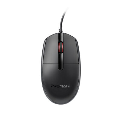 Promate 3-Button Wired Optical Mouse, 1200dpi, 1.5m Cable (CM-1200)
